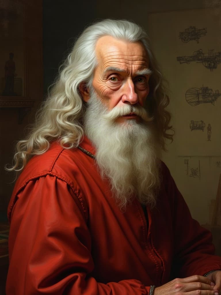 AI-generated portrait of Leonardo da Vinci